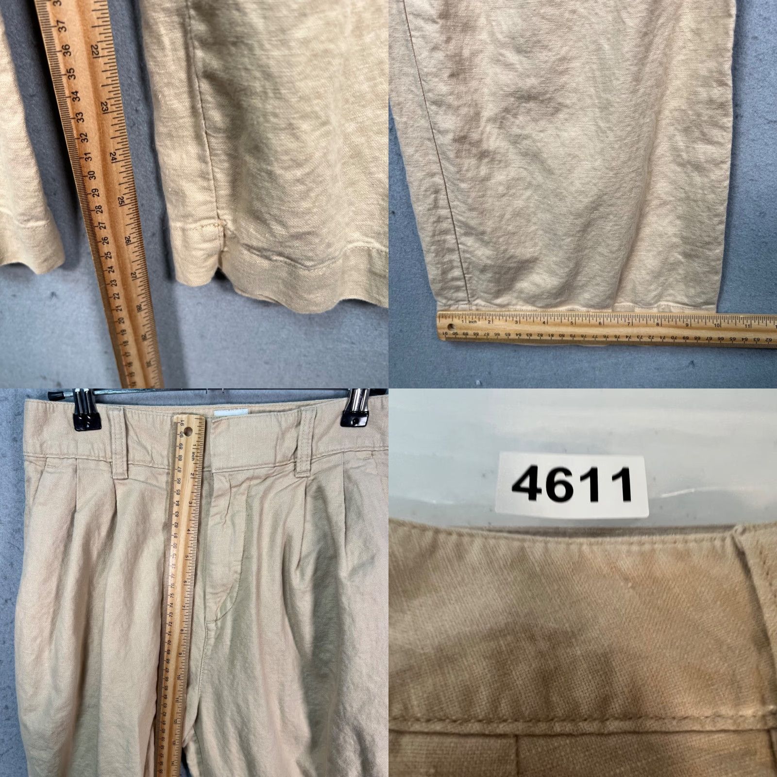 Gap Gap Womens Size 2 Pleated Linen Blend Wide Leg Pants Beige Pants Womens Slim? (wait) Size 26" / US 2 / IT 38 - 8 Thumbnail