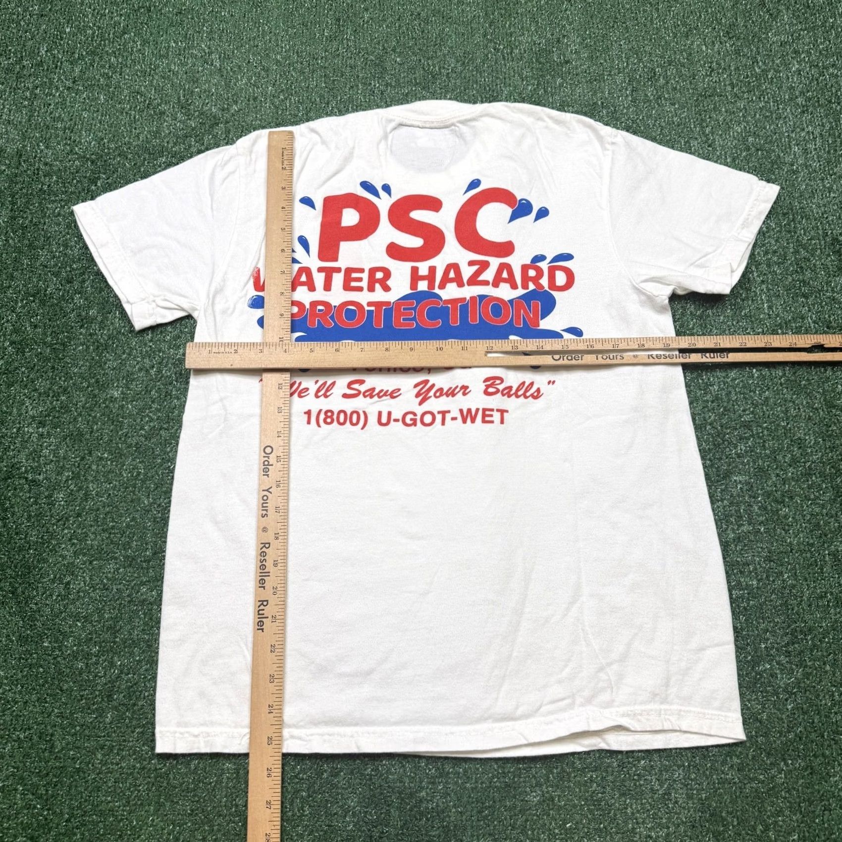 Vintage Penmar Social Club PSC Water Hazard Protection Venice T Shirt Men's M White Sports Short Sleeve Crew Neck Cotton All Seasons Breathable Size US M / EU 48-50 / 2 - 5 Thumbnail