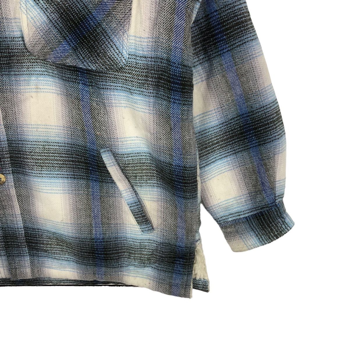 Flannel VINTAGE FLANNEL JACKET MOINEAU MINK FUR LINING TARTAN DESIGN Size US M / EU 48-50 / 2 - 4 Thumbnail