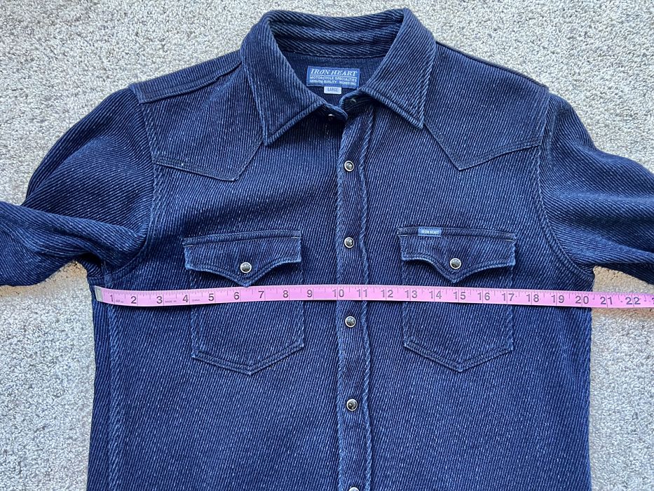 Iron Heart KERSEY WESTERN SHIRT - INDIGO - IHSH-208-Ind | Grailed