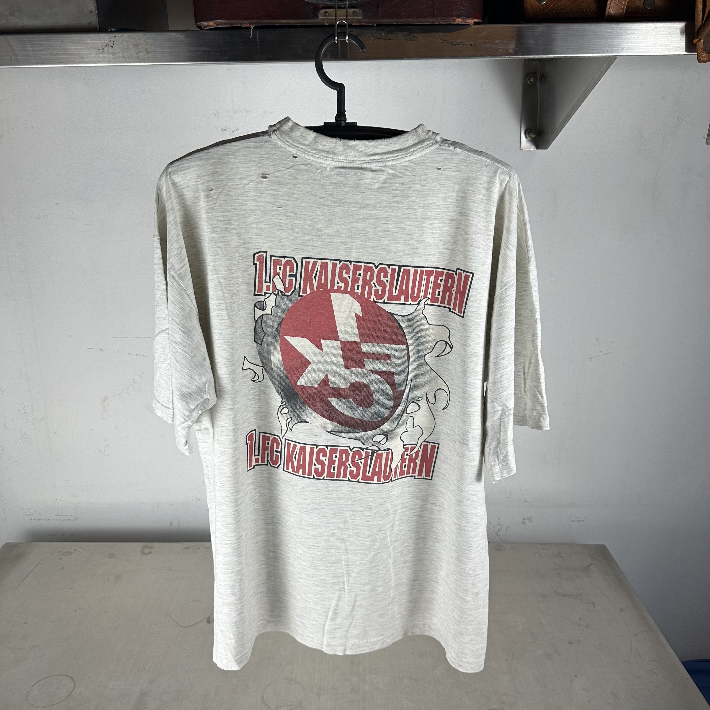 Vintage 90s 1. FC Kaiserslautern German Soccer Nutmeg T-Shirt Size US XL / EU 56 / 4 - 3 Thumbnail