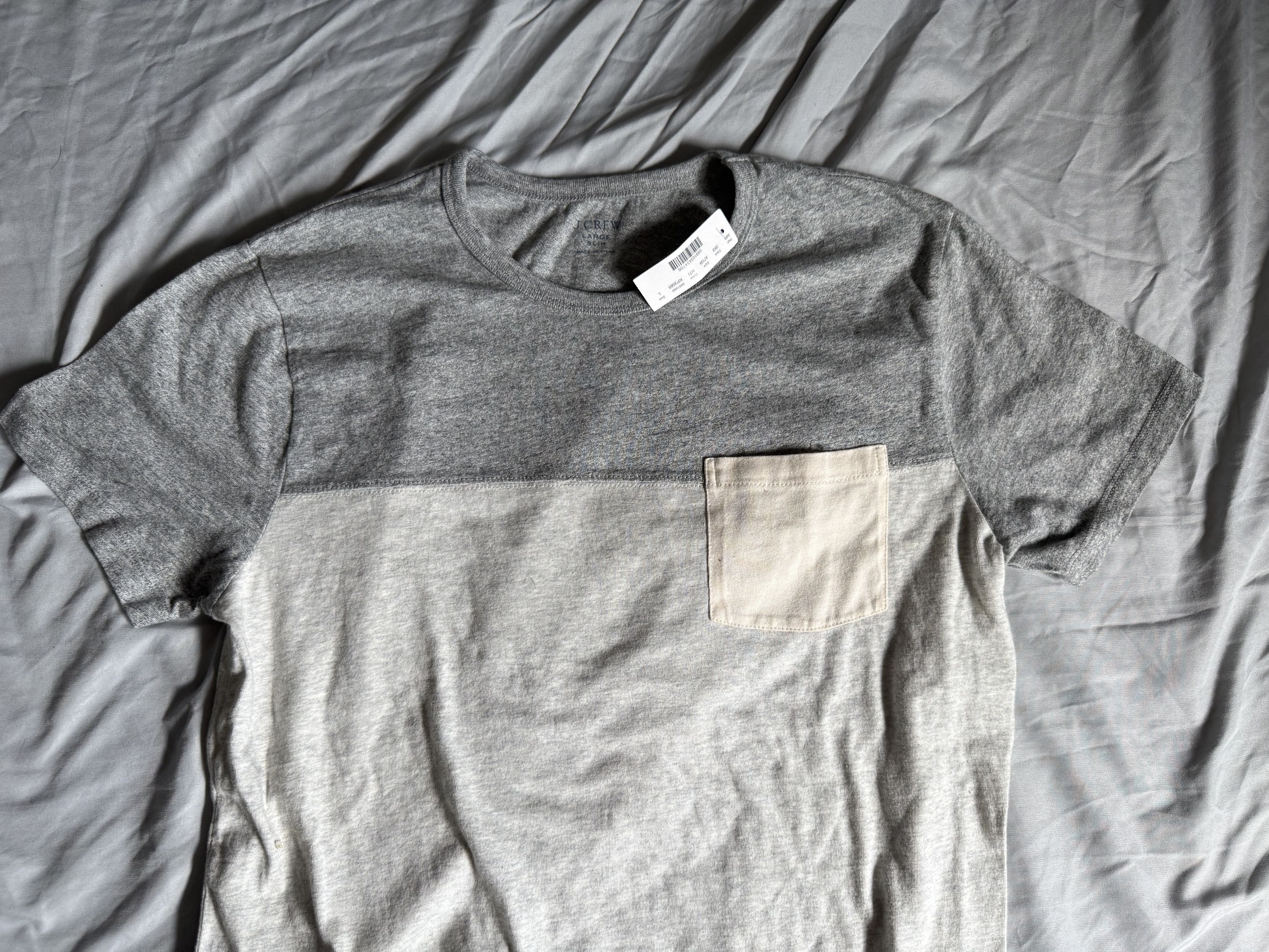 J.Crew J. Crew Slub Cotton Pocket Tee Shirt large slim fit $48 Size US L / EU 52-54 / 3 - 2 Thumbnail
