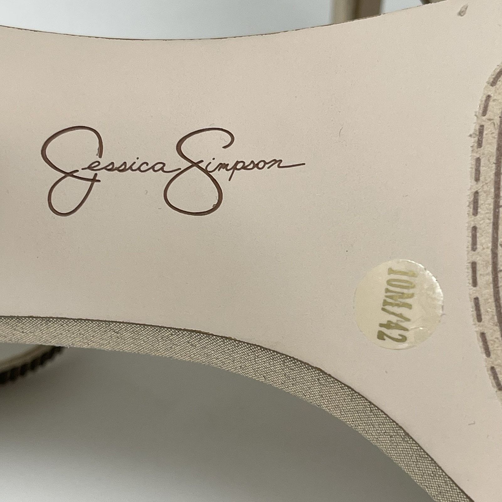 Jessica Simpson Jessica Simpson Ostey Heeled Sandals Womens 10.5 Champagne Size US 10.5 / IT 40.5 - 2 Thumbnail