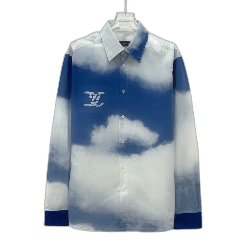 Louis Vuitton Louis Vuitton Cloud Print Long Sleeve Shirt Size L / US 10 / IT 46 - 1 Thumbnail