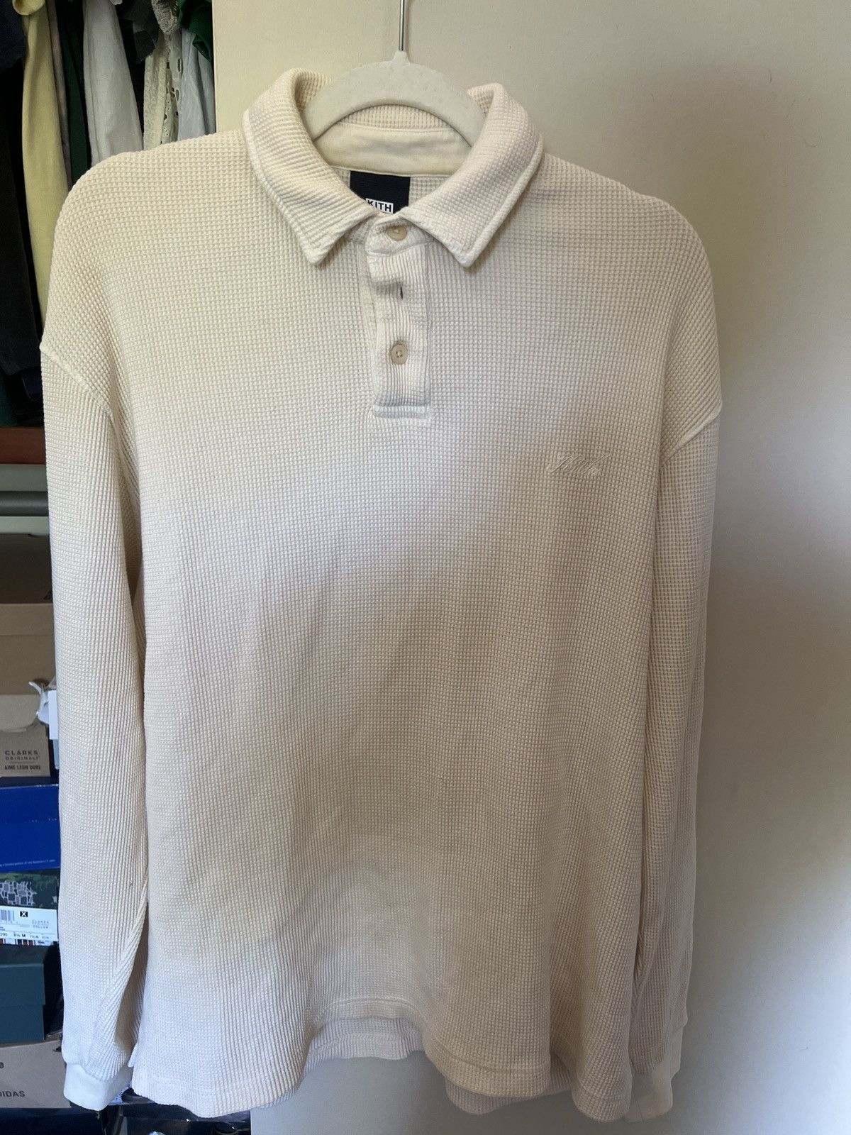 Kith Barely worn Kith waffle long sleeve polo Size US M / EU 48-50 / 2 - 3 Thumbnail