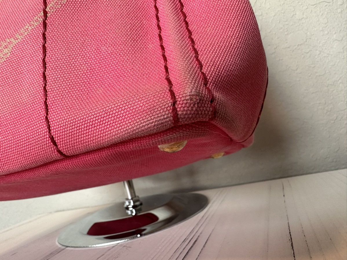 Prada Pink Prada Canapa Tote With Strap Size ONE SIZE - 18 Thumbnail