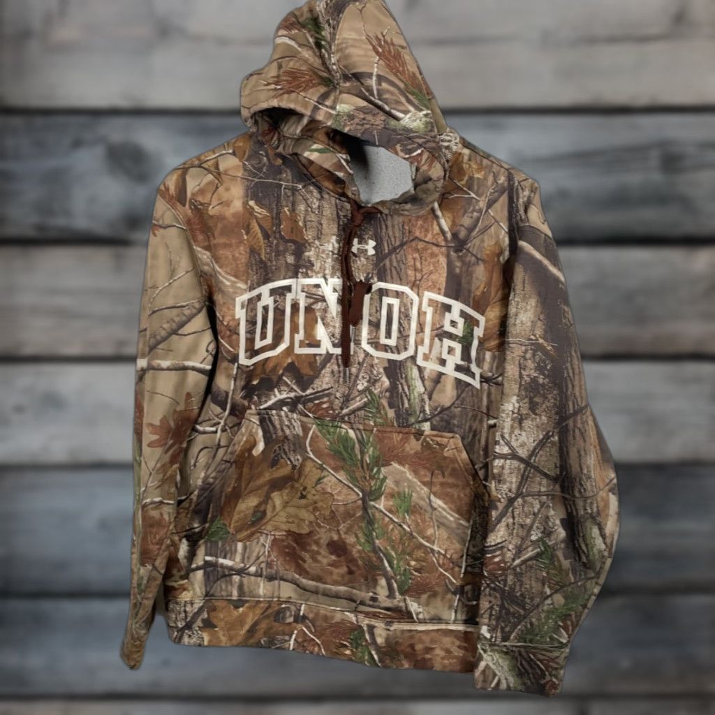 Under Armour Under Armour Camo Hoodie Small Green RealTree Camouflage Sweatshirt Adult Mens Long Sleeve Pullover Hooded Crew Neck Drawstring Polyester 100% Green Size US S / EU 44-46 / 1 - 1 Thumbnail