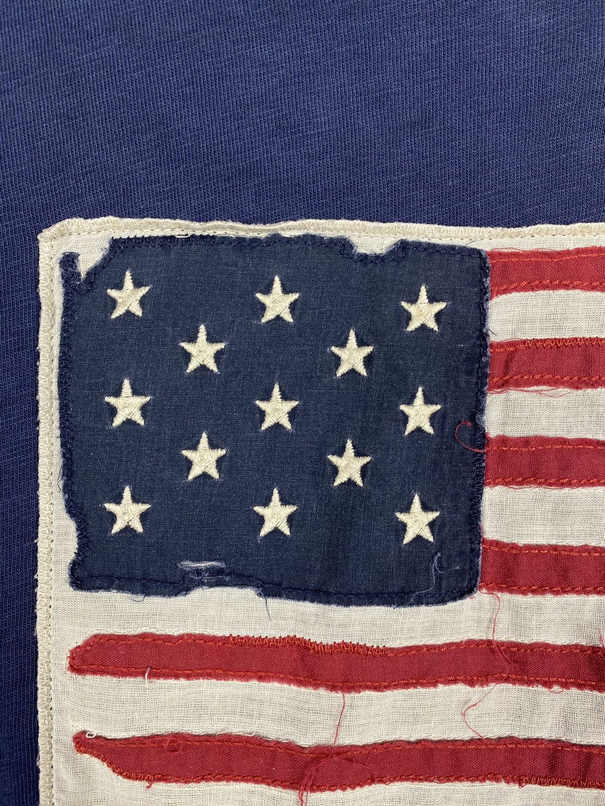Designer × Polo Ralph Lauren × Vintage Polo Ralph Lauren American Flag Big Logo Tee Size L / US 10 / IT 46 - 8 Thumbnail