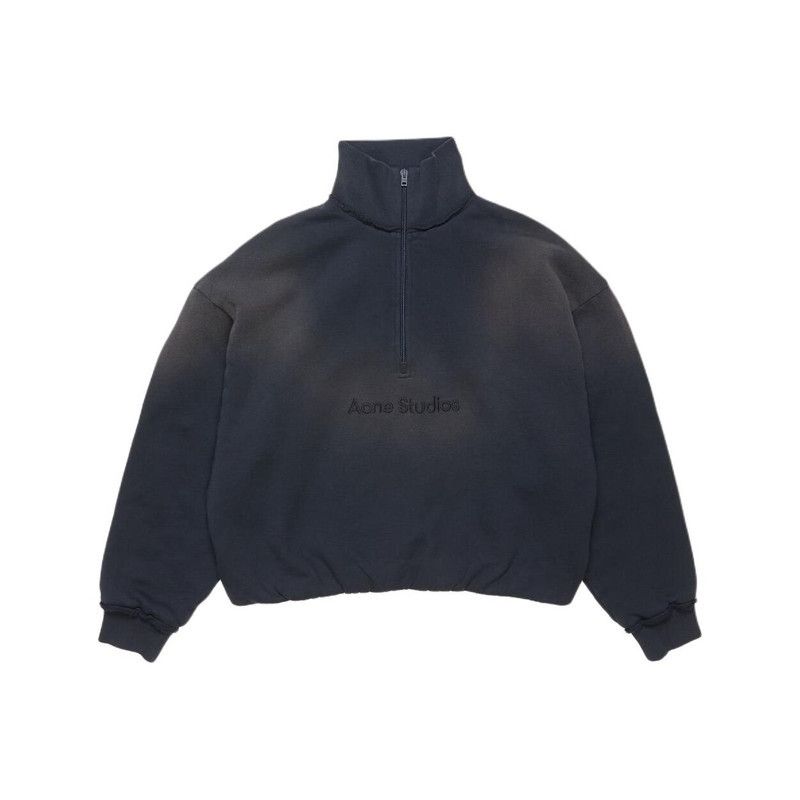 Acne Studios Navy Embroidered Hoodie for Women