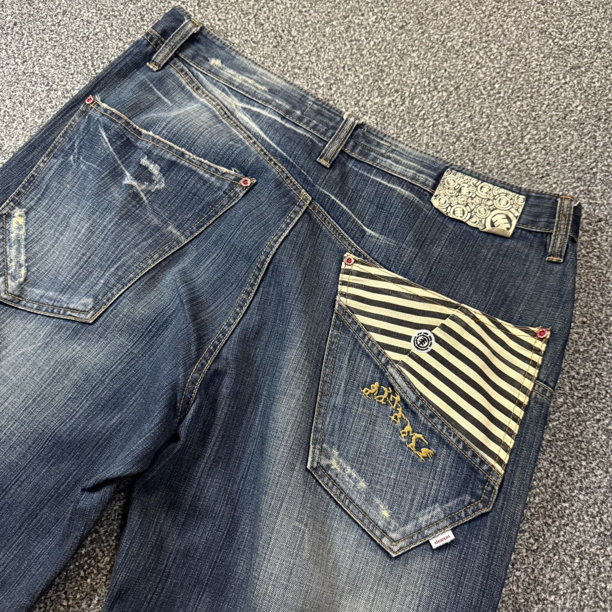 Element 🔥🔥 Y2K Element Skateboarding Crazy Baggy Jean Size US 36 / EU 52 - 4 Thumbnail