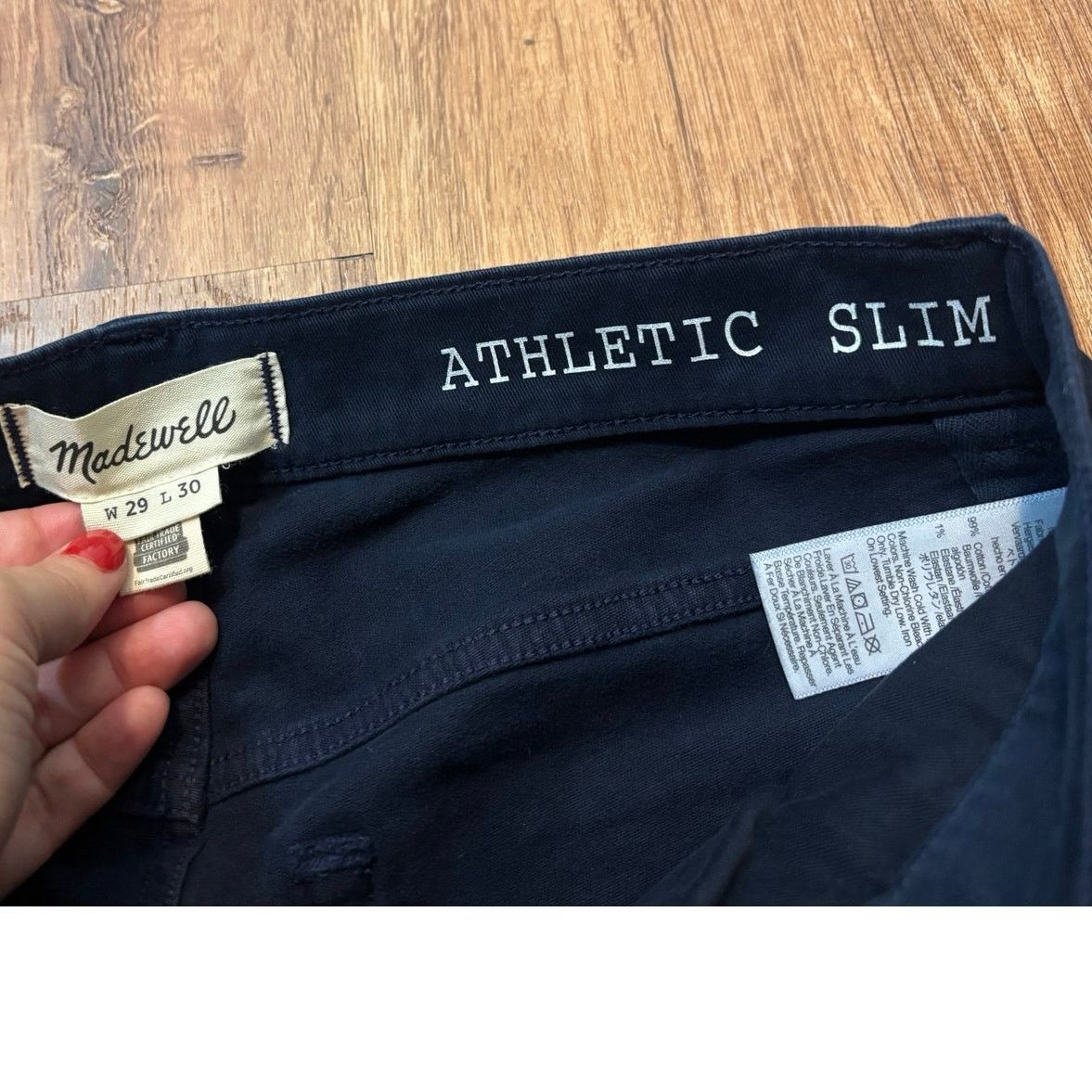 Madewell NWOT Madewell The Athletic Allday Slim Pant Indigo 29x30 Size US 29 - 6 Thumbnail
