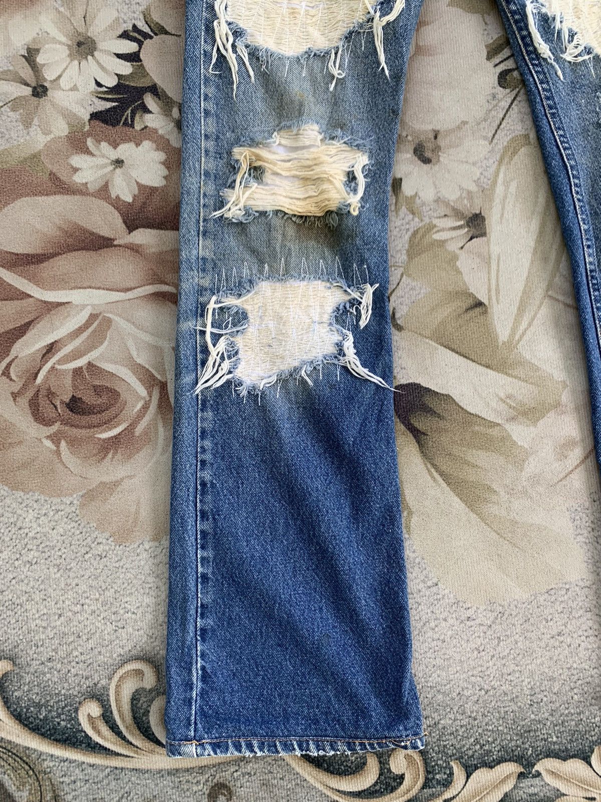 Levi's Levis Distressed 517 Sample Boot Cut Denim Pant Made in Usa Size US 30 / EU 46 - 3 Thumbnail
