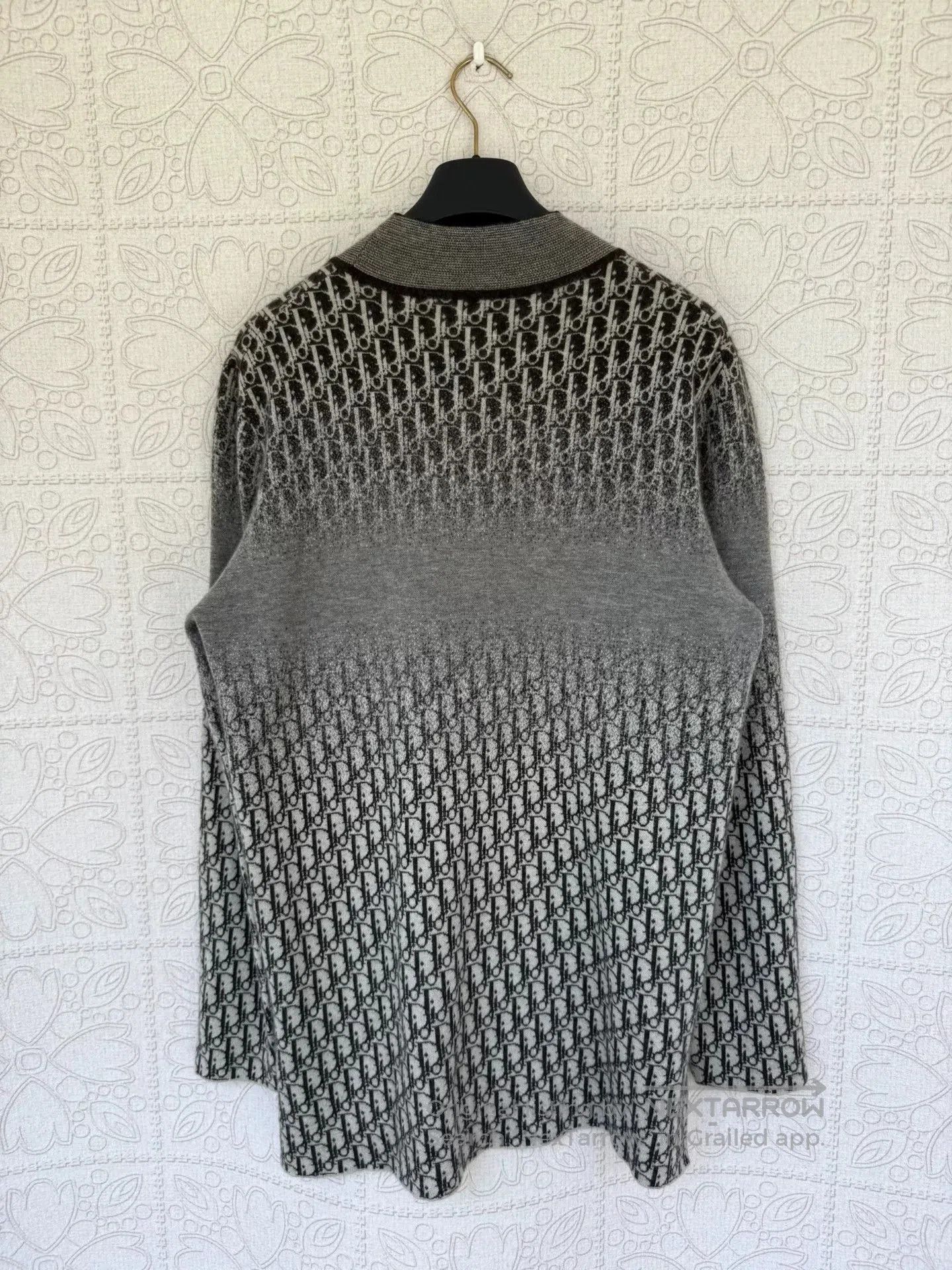 Dior dior printed cashmere sweater in gray. Size XL / US 12-14 / IT 48-50 - 2 Thumbnail