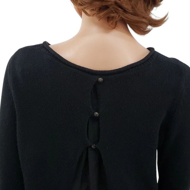 Lucky Brand Lucky Brand Layered Split Back Sweater Top Sheer Underlay S Size S / US 4 / IT 40 - 9 Thumbnail