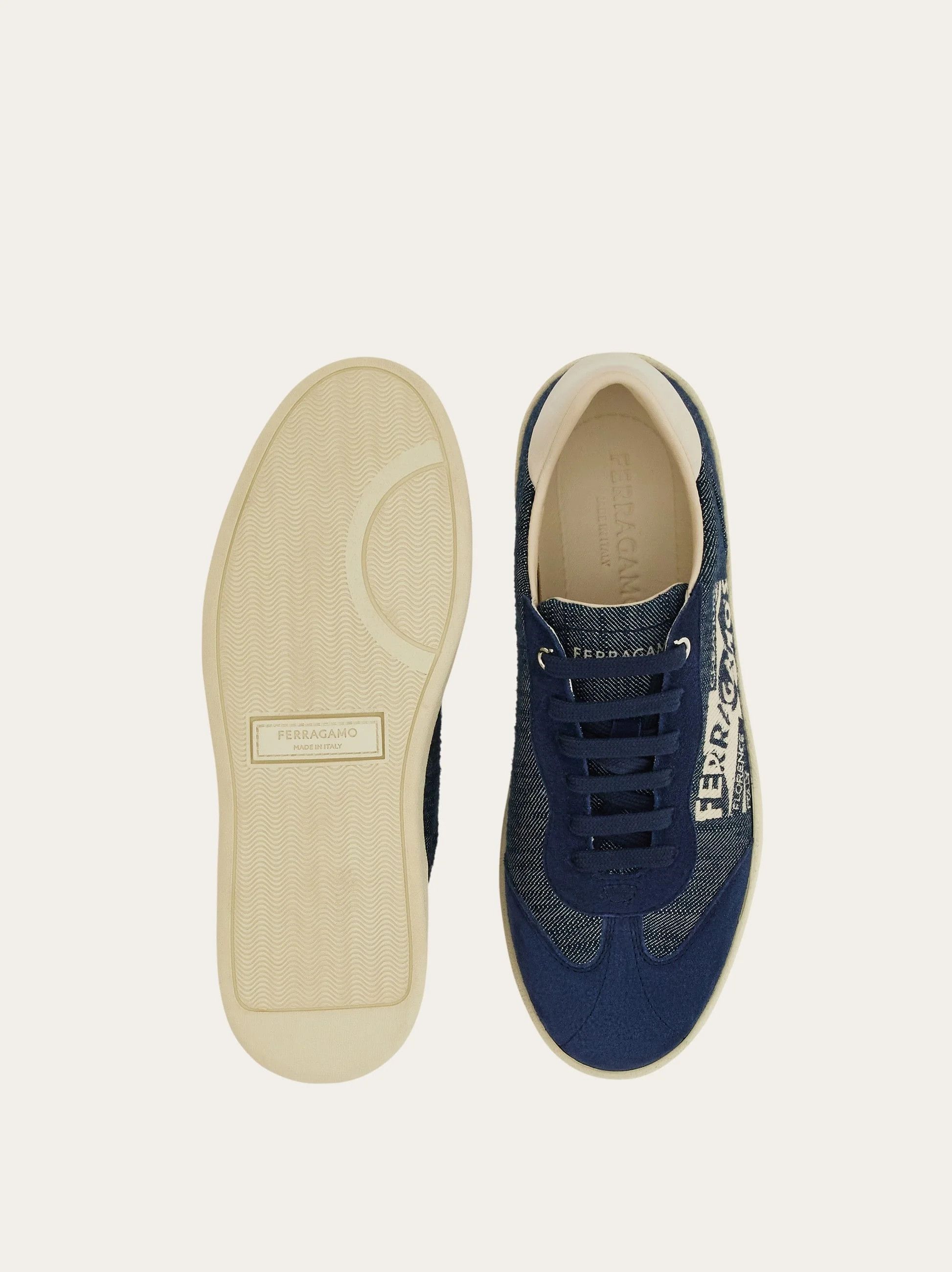 Salvatore Ferragamo o1s1rm0526 Logo-print Low-Top Sneakers in Blue Size US 10 / IT 40 - 6 Thumbnail