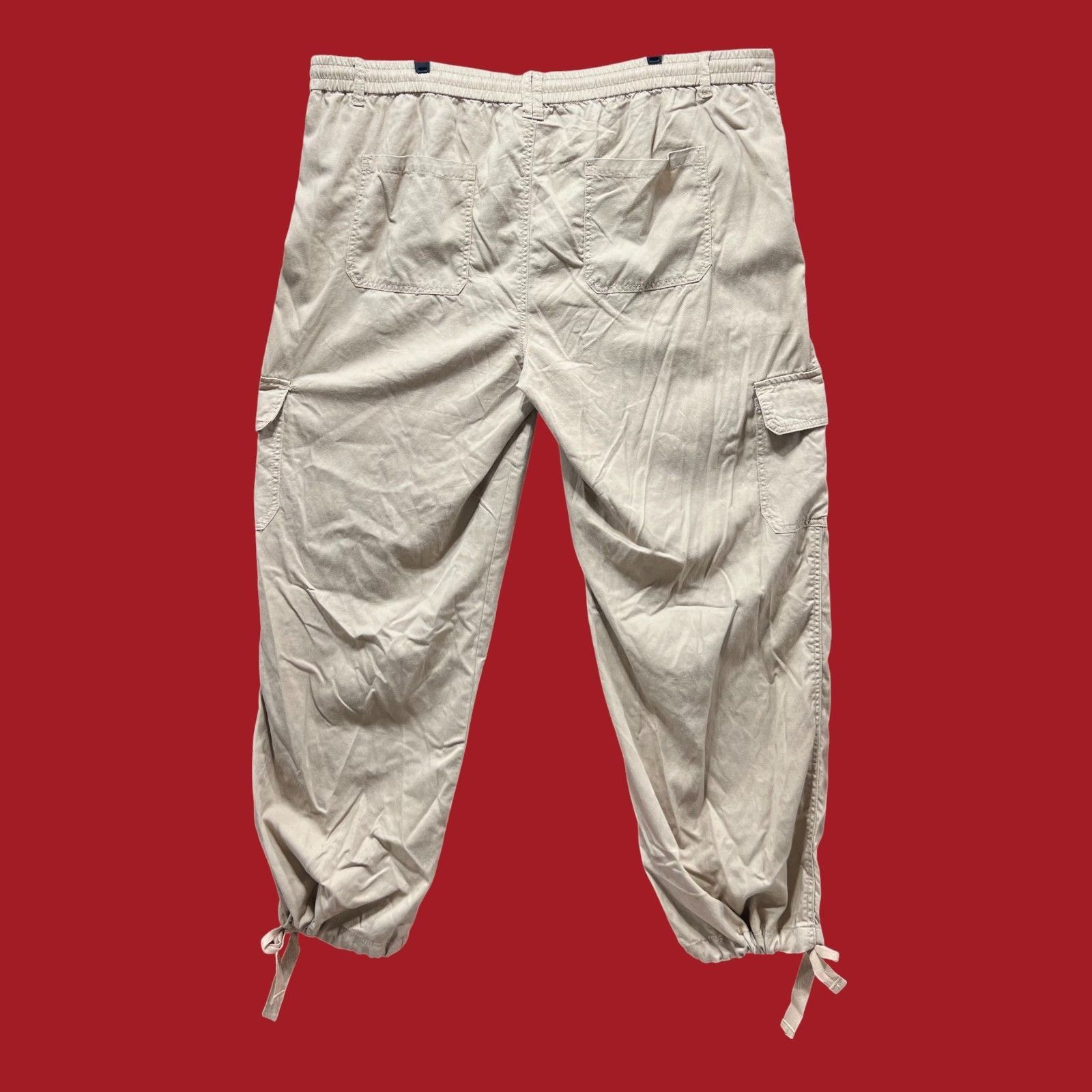 Other Wild Fable - Women's Mid-Rise Wide Leg Cargo Beach Pants - L Size 42" / US 20 - 4 Thumbnail