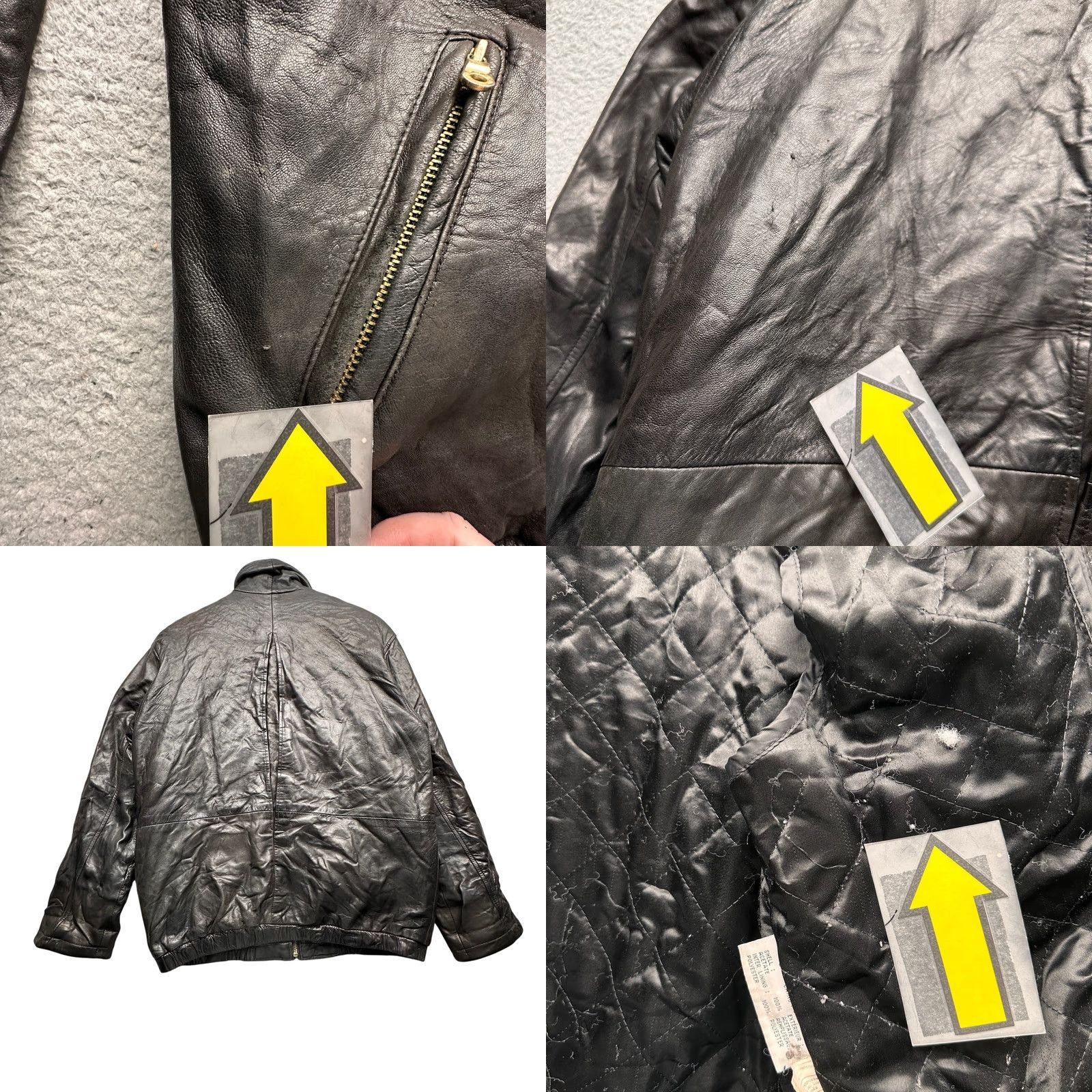 Vintage VINTAGE Marc New York Genuine Leather Full Zip Jacket Mens Small Black Size US S / EU 44-46 / 1 - 8 Thumbnail