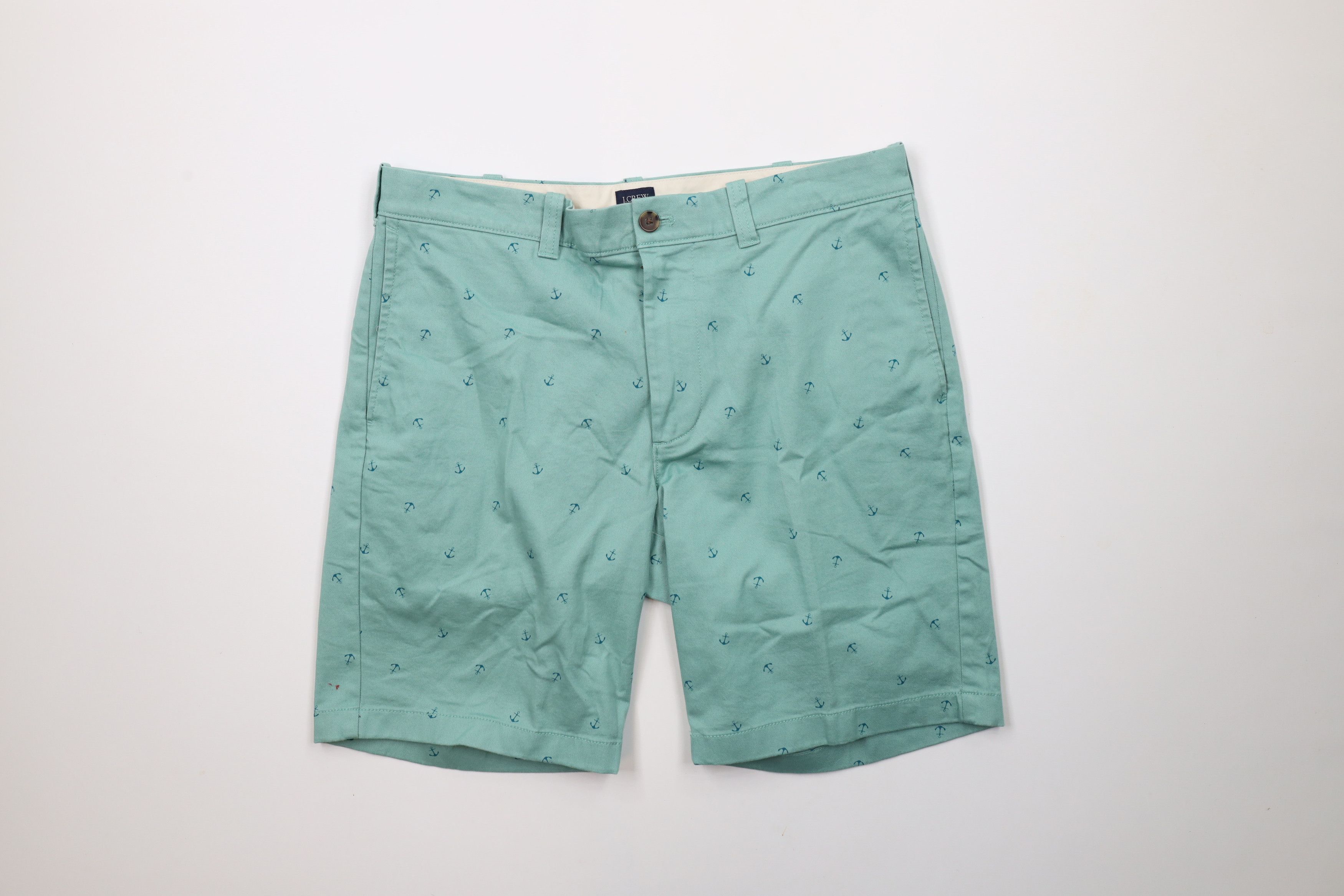J.Crew × Vintage J Crew All Over Print Flat Front Above Knee Chino Shorts Size US 33 - 1 Thumbnail