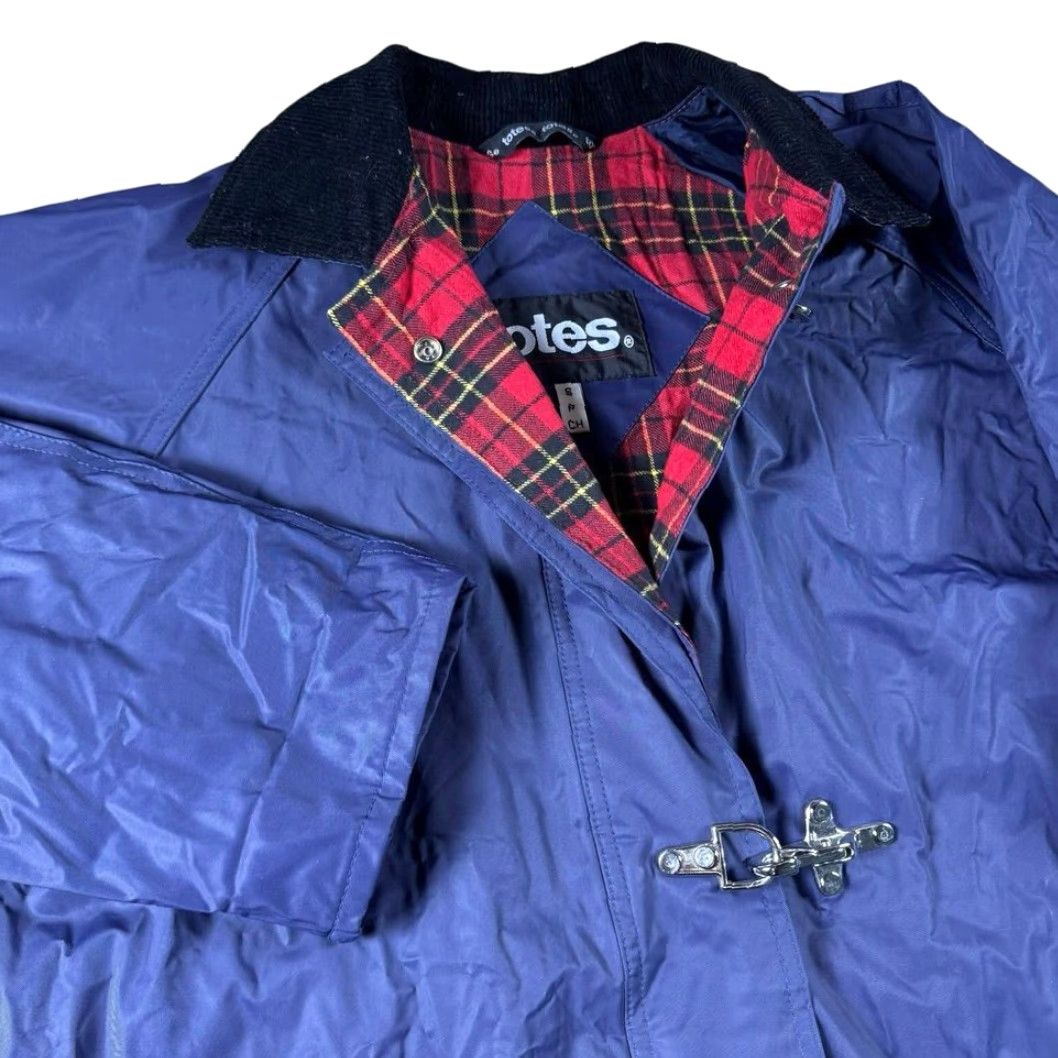 Vintage VINTAGE Totes Rain Coat Jacket Women Small PVC Waterproof Flannel Lined Full Zip Hooded Insulated Pockets Zipper Blue Size S / US 4 / IT 40 - 2 Thumbnail