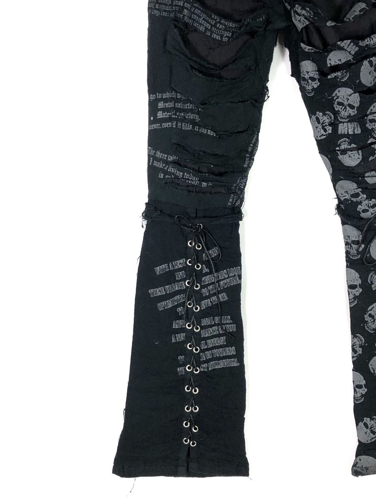 Japanese Brand RARE🔥MADPUNK JAPAN BONDAGE DAMAGE STYLE PANTS Size US 31 - 14 Thumbnail