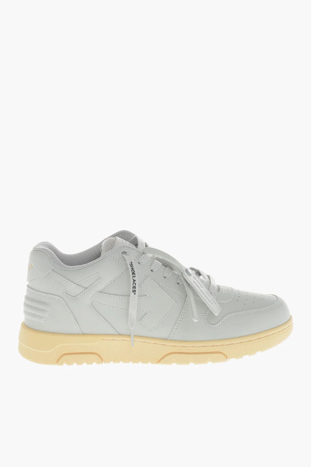 Off-White og1mm0426 Leather Low-Top Sneakers in Grey Size US 12 / EU 45 - 1 Thumbnail
