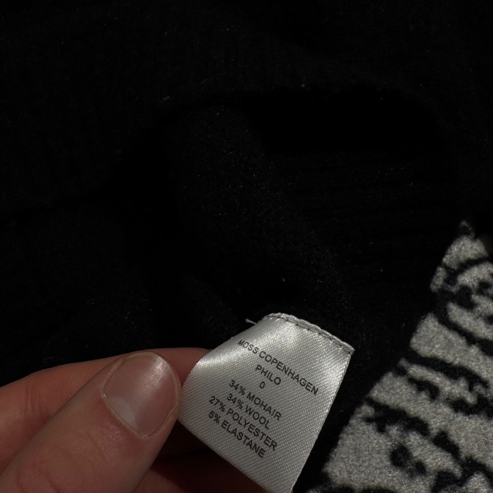 Moss × Vintage Moss Copenhagen Unisex Black Mohair Sweater Size S Size US S / EU 44-46 / 1 - 6 Thumbnail