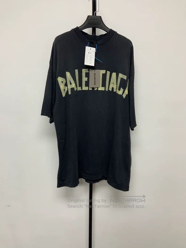 Balenciaga Balenciaga Tape Short Sleeve T-Shirt Size US M / EU 48-50 / 2 - 1 Thumbnail