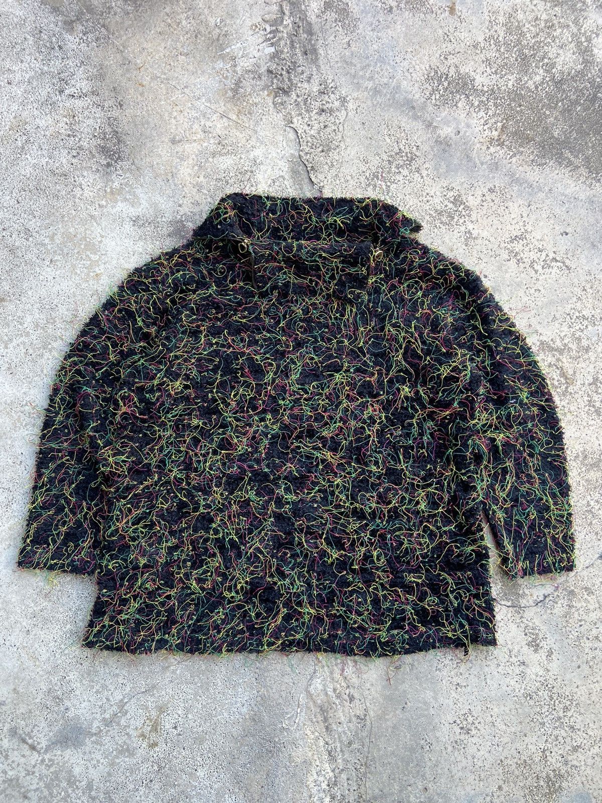 Vintage Archive Comme Des Garcons Style Look Shaggy Fringe Jumper Size US M / EU 48-50 / 2 - 1 Thumbnail