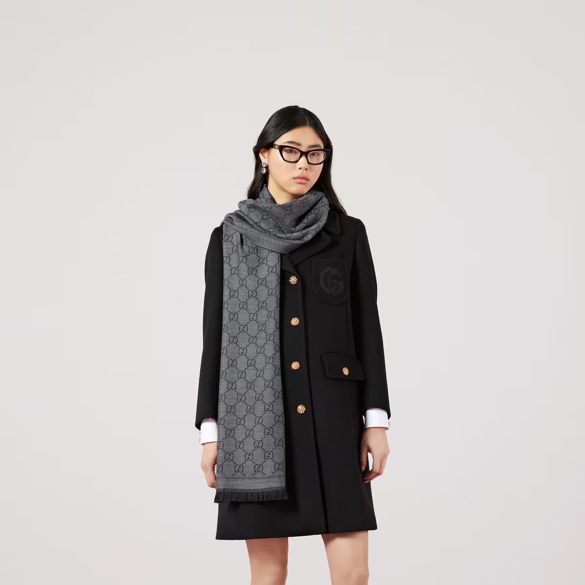 Gucci o1flszh0925 Size: OS / Scarf in Grey Size ONE SIZE - 2 Thumbnail
