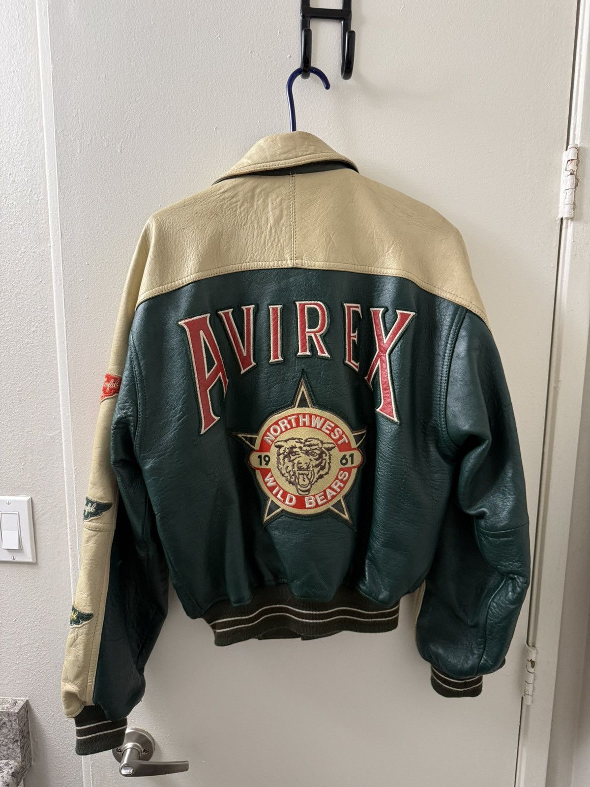 Avirex AVIREX Varsity Jacket Leather NORTHWEST WILD BEARS Size US S / EU 44-46 / 1 - 2 Thumbnail