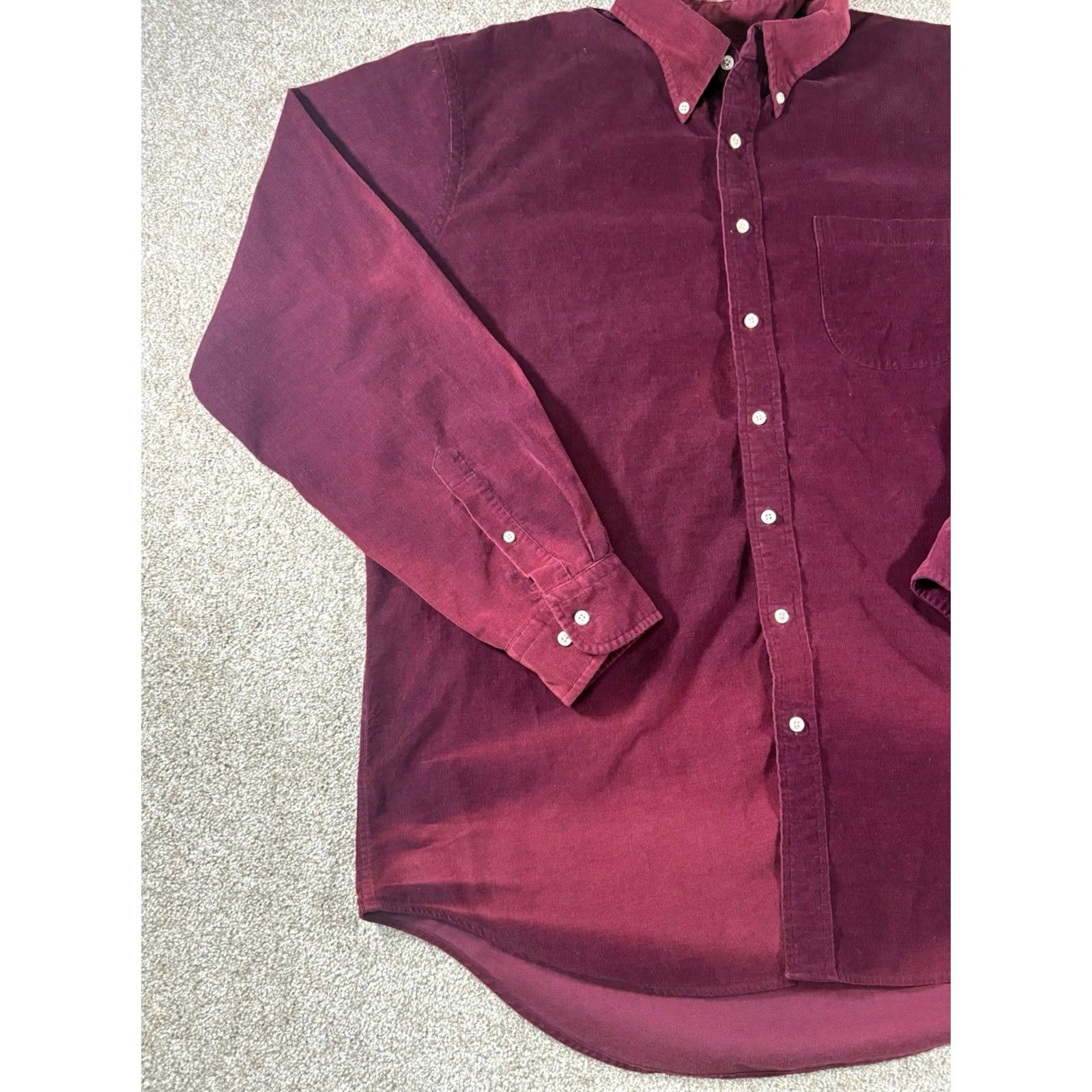Lands' End VINTAGE Lands' End Chamois Red Button Down Shirt Cotton Tall XL 17-17.5 Men Big & Tall Button-Down Corduroy Pocket 90s Size US XL / EU 56 / 4 - 2 Thumbnail