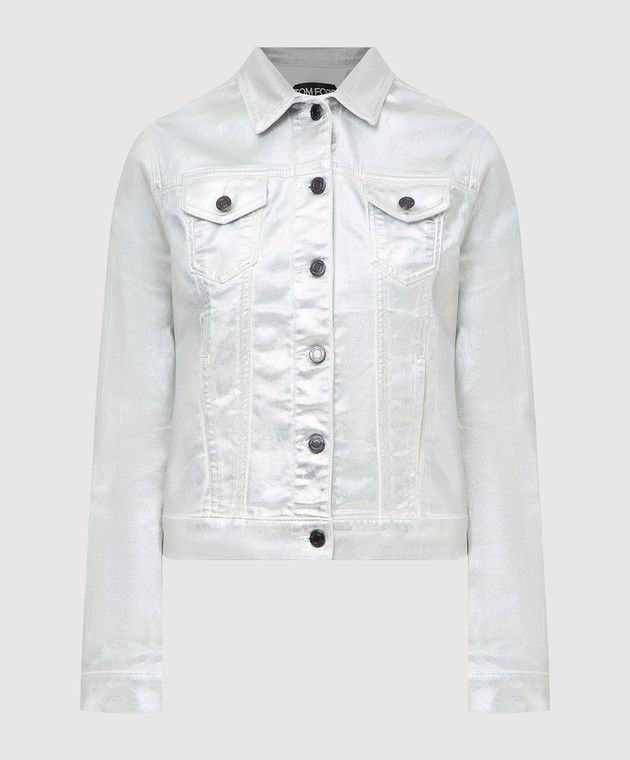 Tom Ford o1y0126 Denim Jacket in Silver Size M / US 6-8 / IT 42-44 - 1 Thumbnail