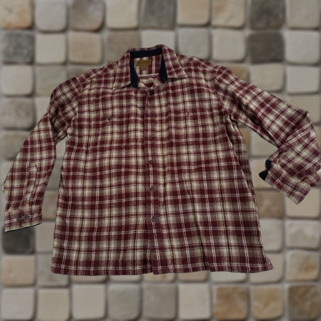 Vintage VINTAGE St. John's Bay Shirt Flannel Plaid Button-Up XL Green Unisex Adults Long Sleeve Pocketed Casual Outdoor 28in 25in pit to pit Size XL / US 12-14 / IT 48-50 - 1 Thumbnail