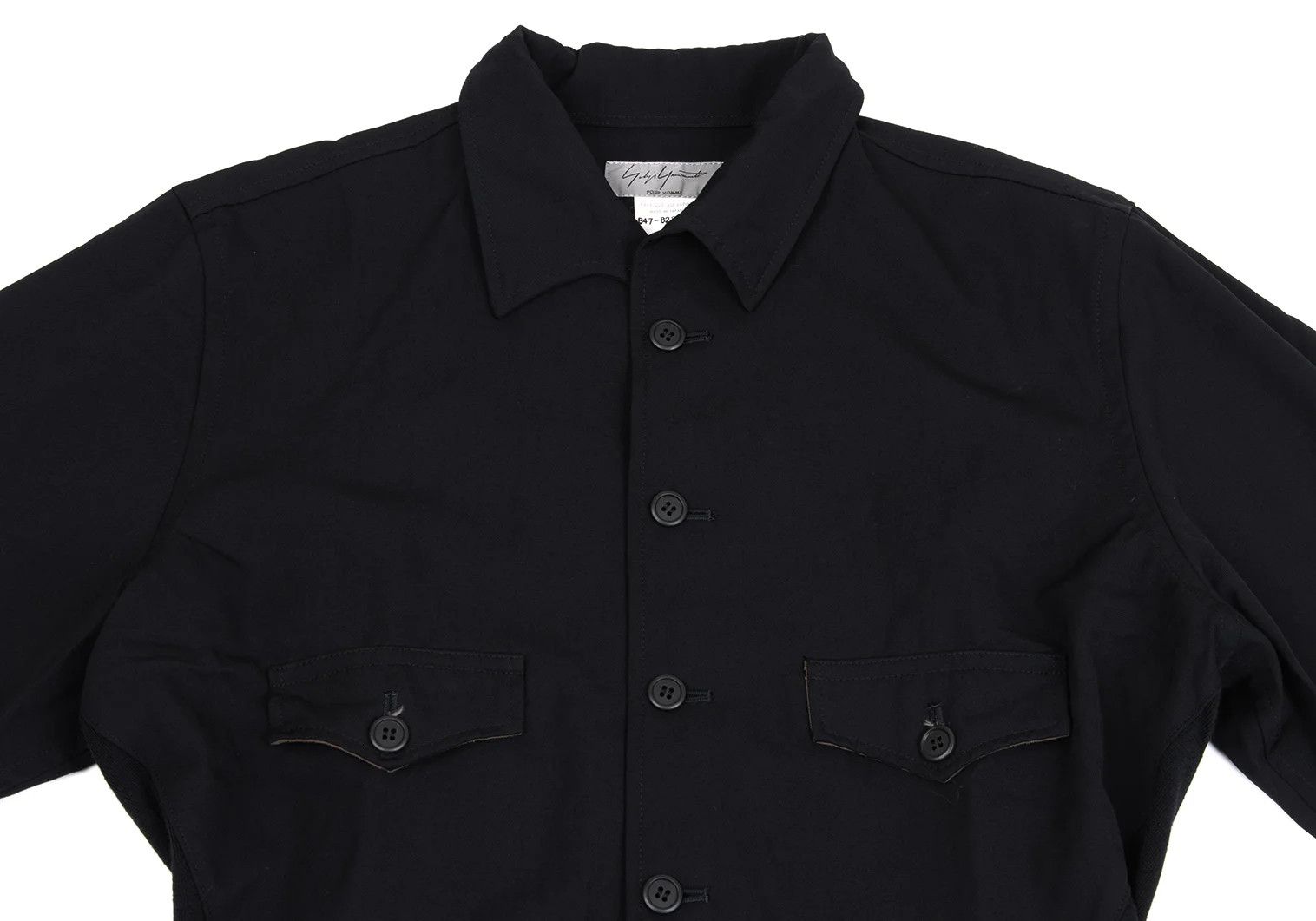 Yohji Yamamoto Yohji Yamamoto Wool Gabardine Pocket Shirt Jacket Size US M / EU 48-50 / 2 - 2 Thumbnail