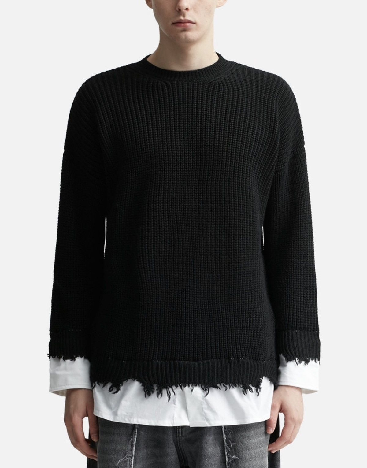 MM6 MM6 maison margiela hybrid distressed sweater Size US XL / EU 56 / 4 - 1 Thumbnail