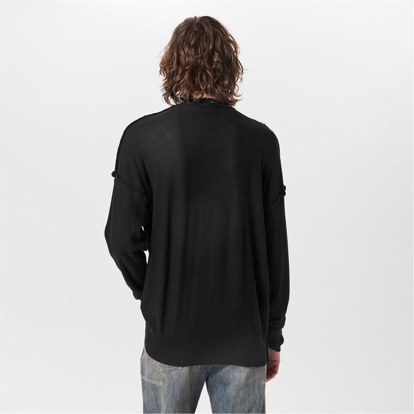 Balenciaga o1g2r1mq0226 Oversized Sweater In Black Size US L / EU 52-54 / 3 - 4 Thumbnail