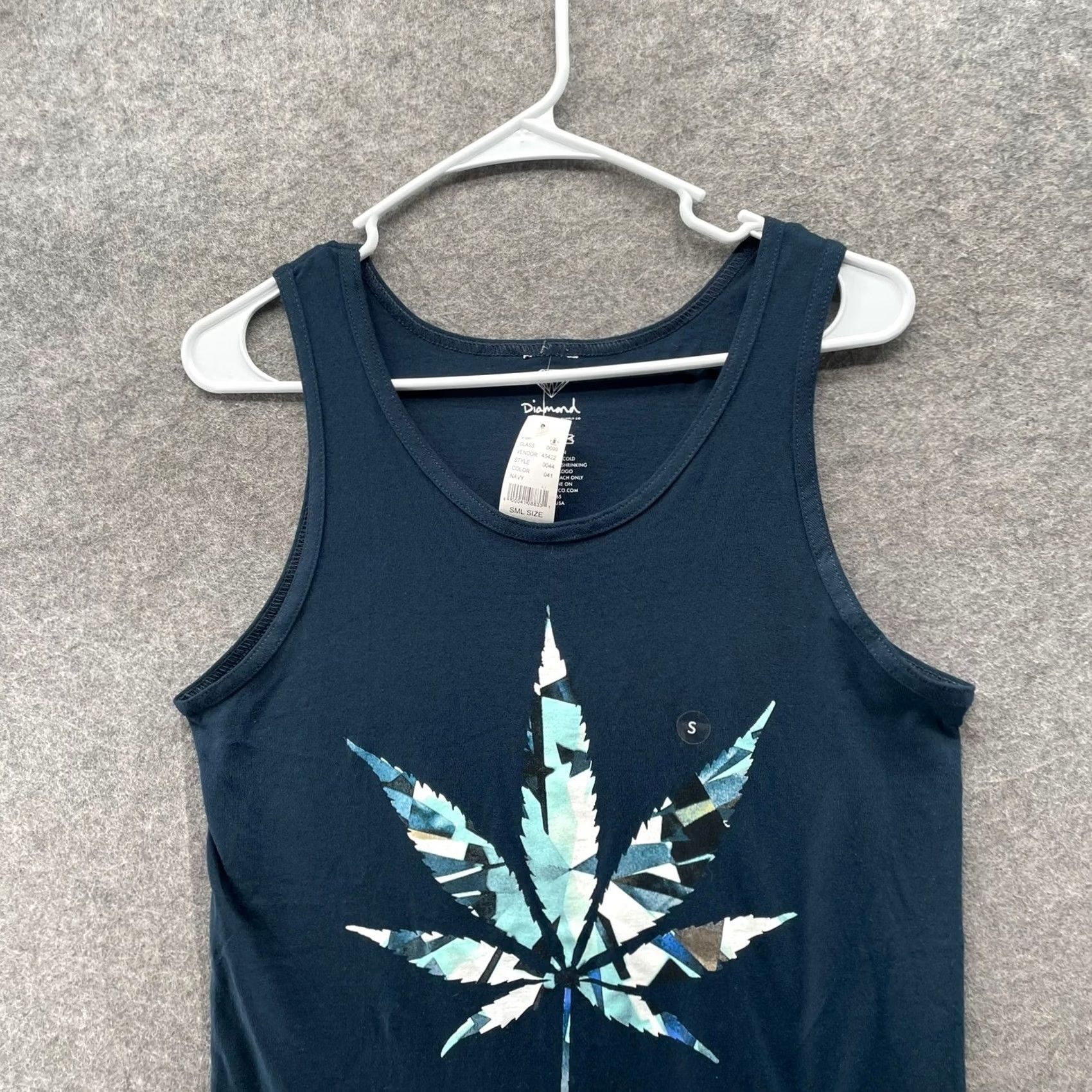 Diamond Supply Co. NWT Diamond Supply Co Clarity Tank Top Mens S Navy Graphic Print Teal Cotton Size US S / EU 44-46 / 1 - 3 Thumbnail