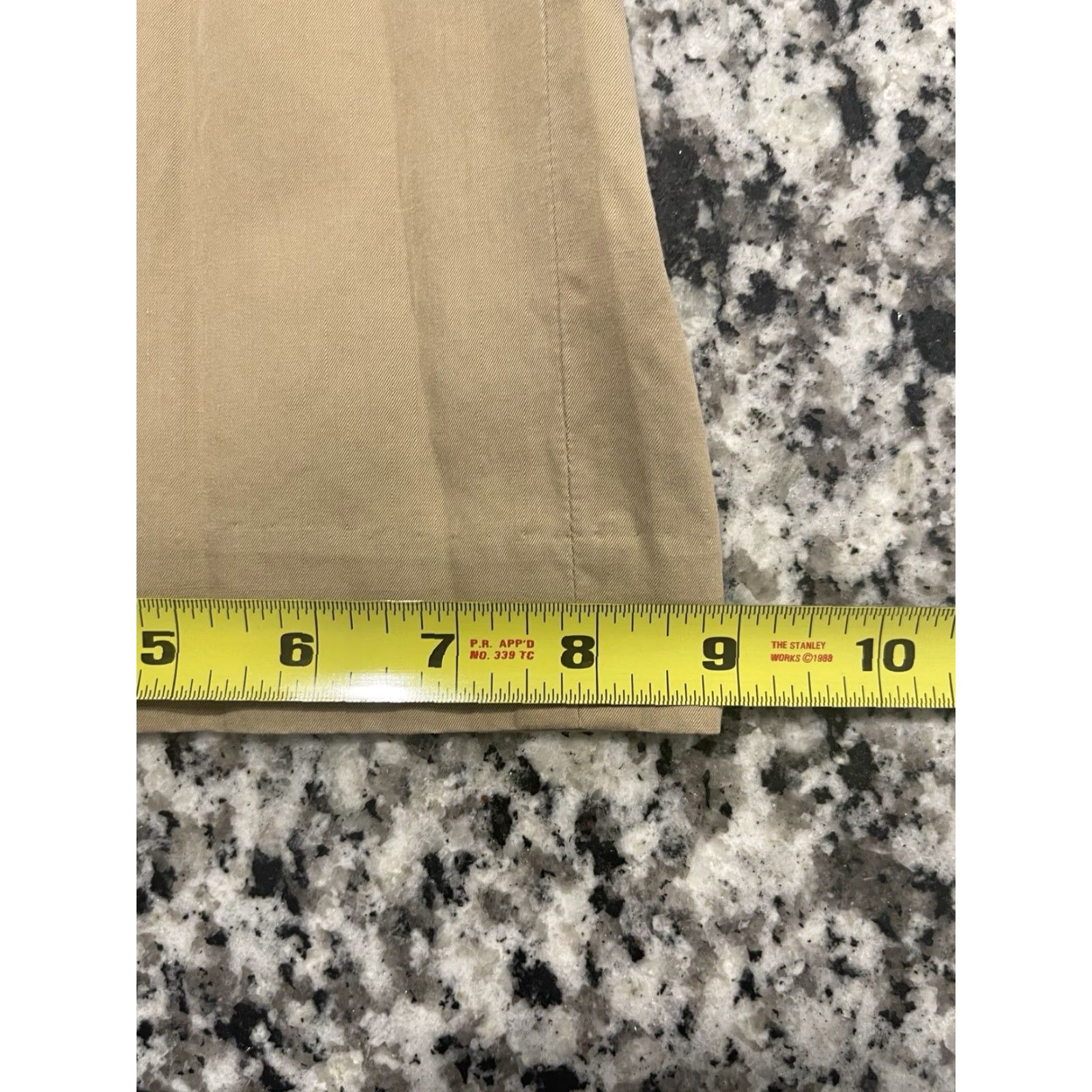 Polo Ralph Lauren VINTAGE Polo Ralph Lauren Pants Mens 36X33 Silk Blend Beige Flat Front Straight Leg Chino Trousers Size US M / EU 48-50 / 2 - 7 Thumbnail