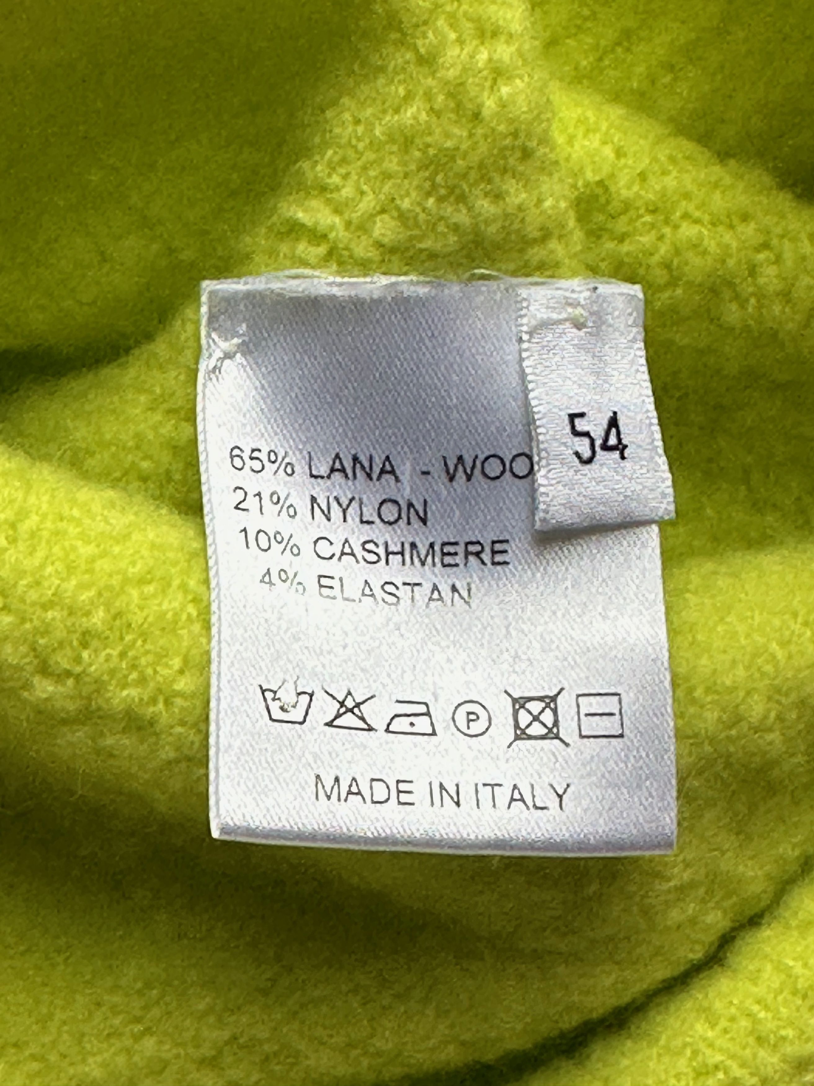 Roberto Collina Roberto Collina Wool-Blend Rollneck - Neon Lime - 54 (NWOT) Size US XXL / EU 58 / 5 - 4 Thumbnail