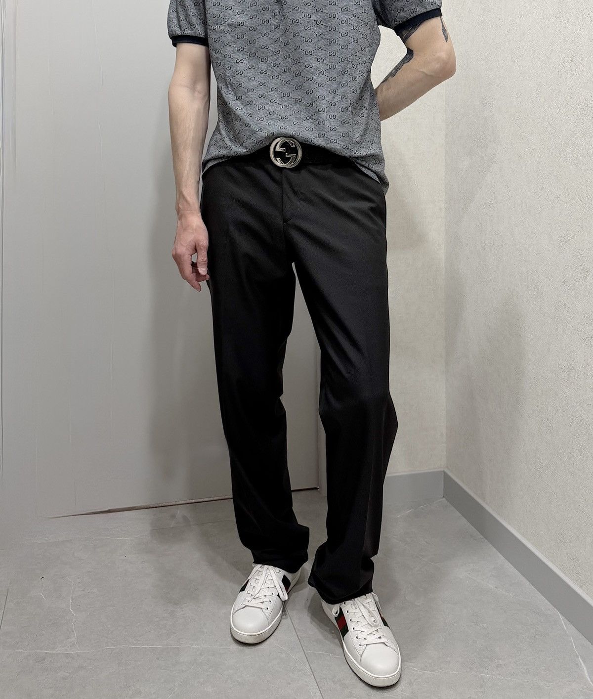 Prada PRADA FW 2008 Gray Wide Trousers Pants Nylon Wool Runway Size US 34 / EU 50 - 2 Thumbnail