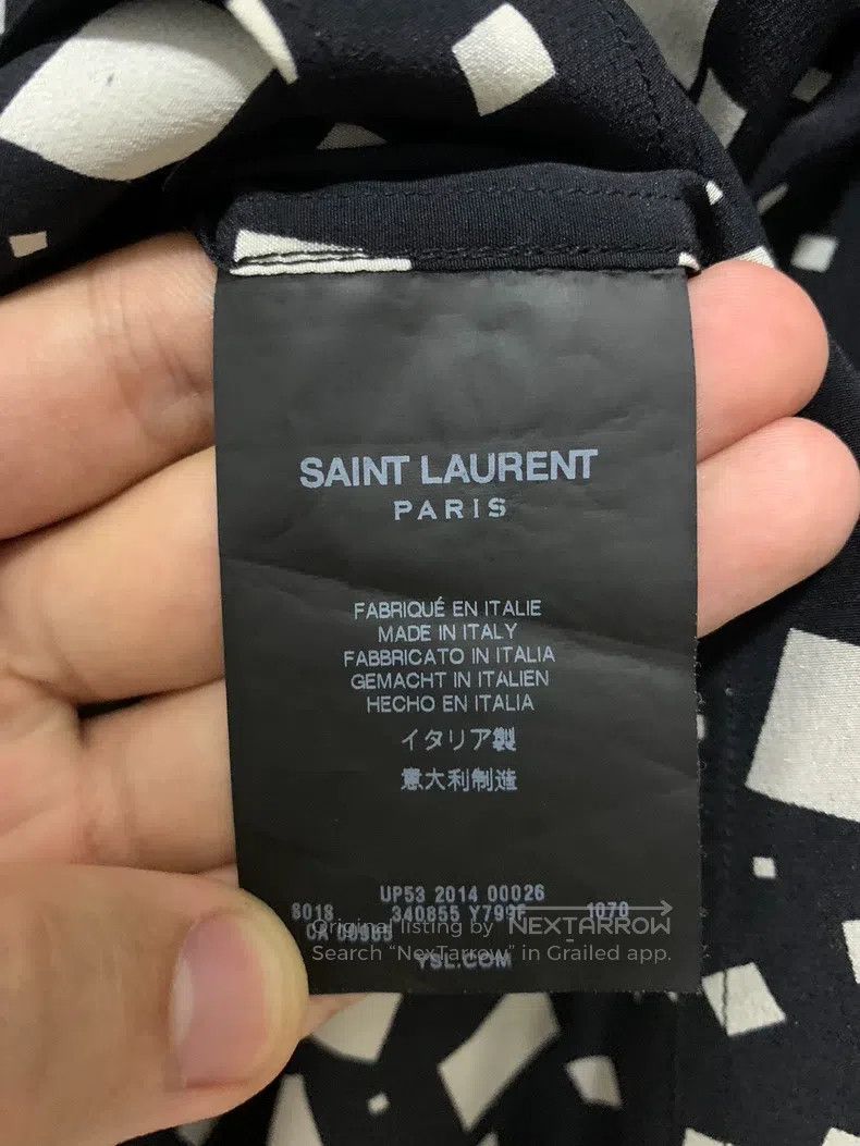 Saint Laurent Paris Saint Laurent Paris size 39 Black and white silk checkered Size US S / EU 44-46 / 1 - 4 Thumbnail