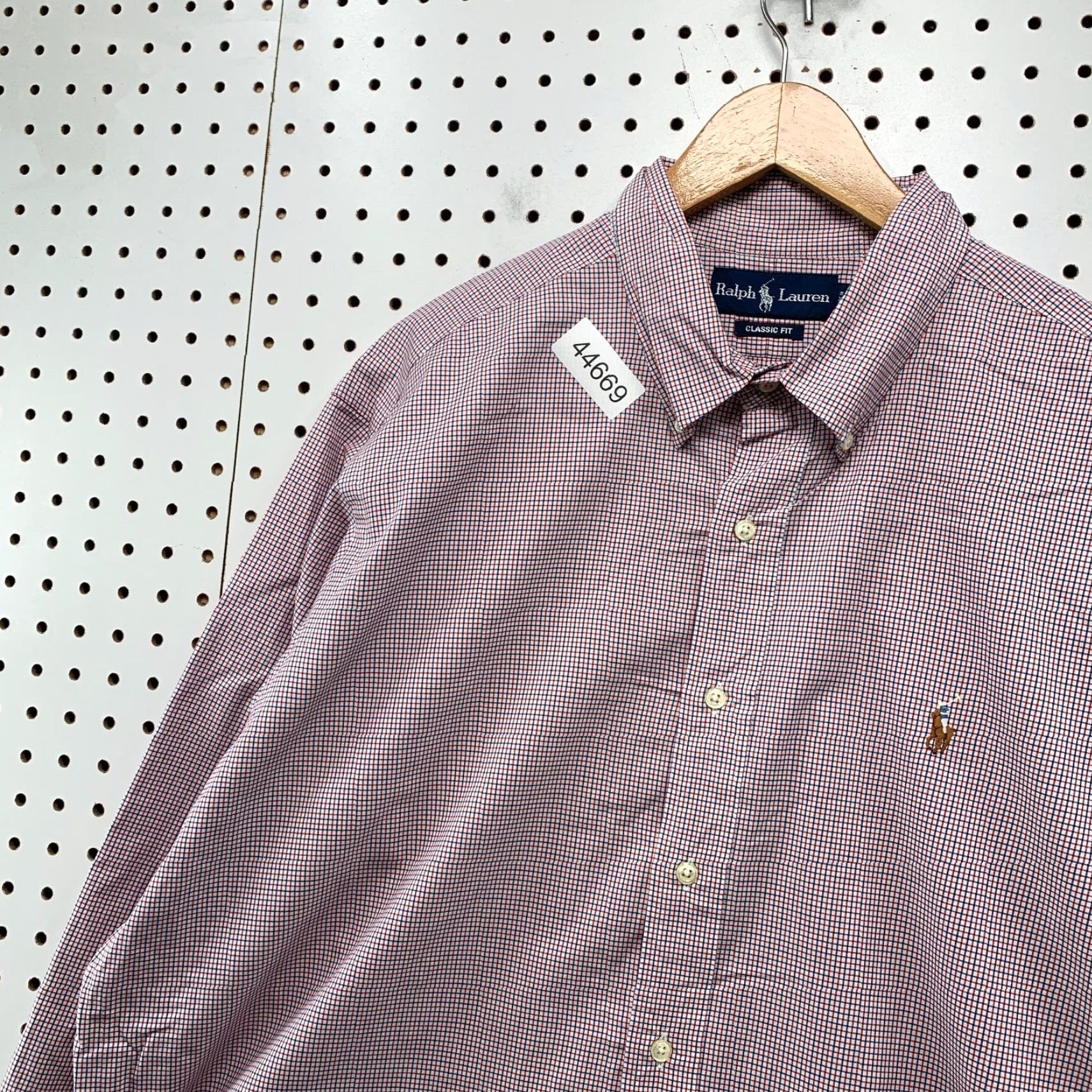 Ralph Lauren Ralph Lauren Button Shirt Mens XL Red White Check Classic Fit Long Sleeve Shirt Size US XL / EU 56 / 4 - 7 Thumbnail