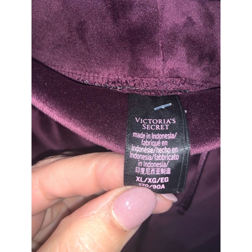 Victoria's Secret Victoria's Secret Women's XL Purple Velour Jogger Pants Size 36" / US 14 / IT 50 - 4 Thumbnail