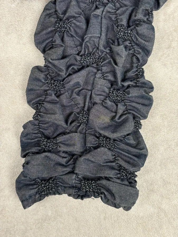 Kenzo Kenzo Navy Deconstructed Pleats Abstract Denim Jacket Size S / US 4 / IT 40 - 10 Thumbnail