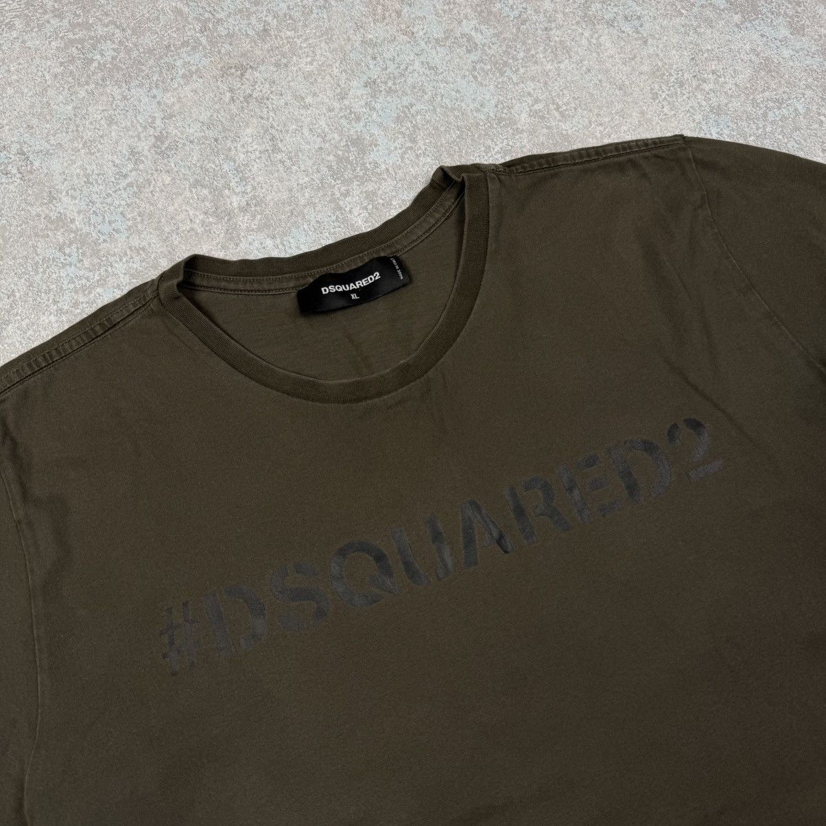 Dsquared2 Dsquared Khaki Olive T-Shirt Military Logo Size US XL / EU 56 / 4 - 2 Thumbnail