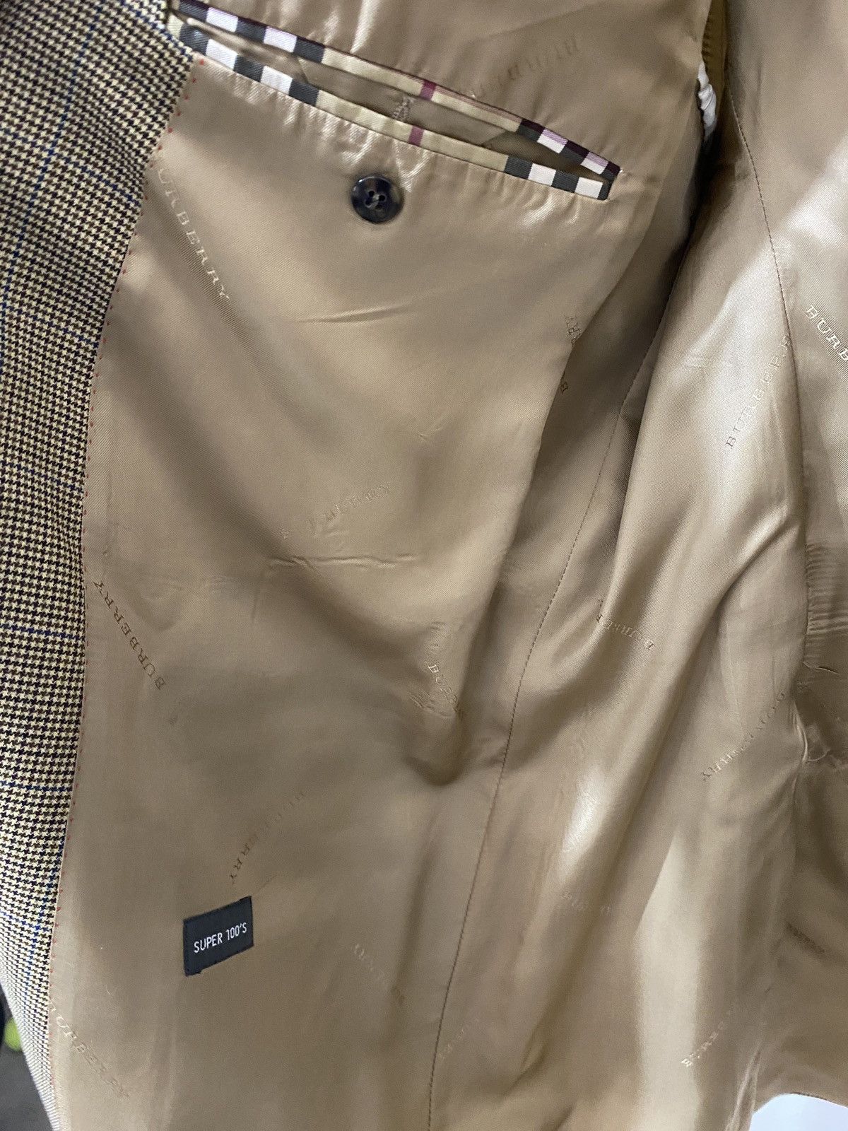 Burberry Wool Houndstooth Burberry Blazer Size 44L - 5 Thumbnail