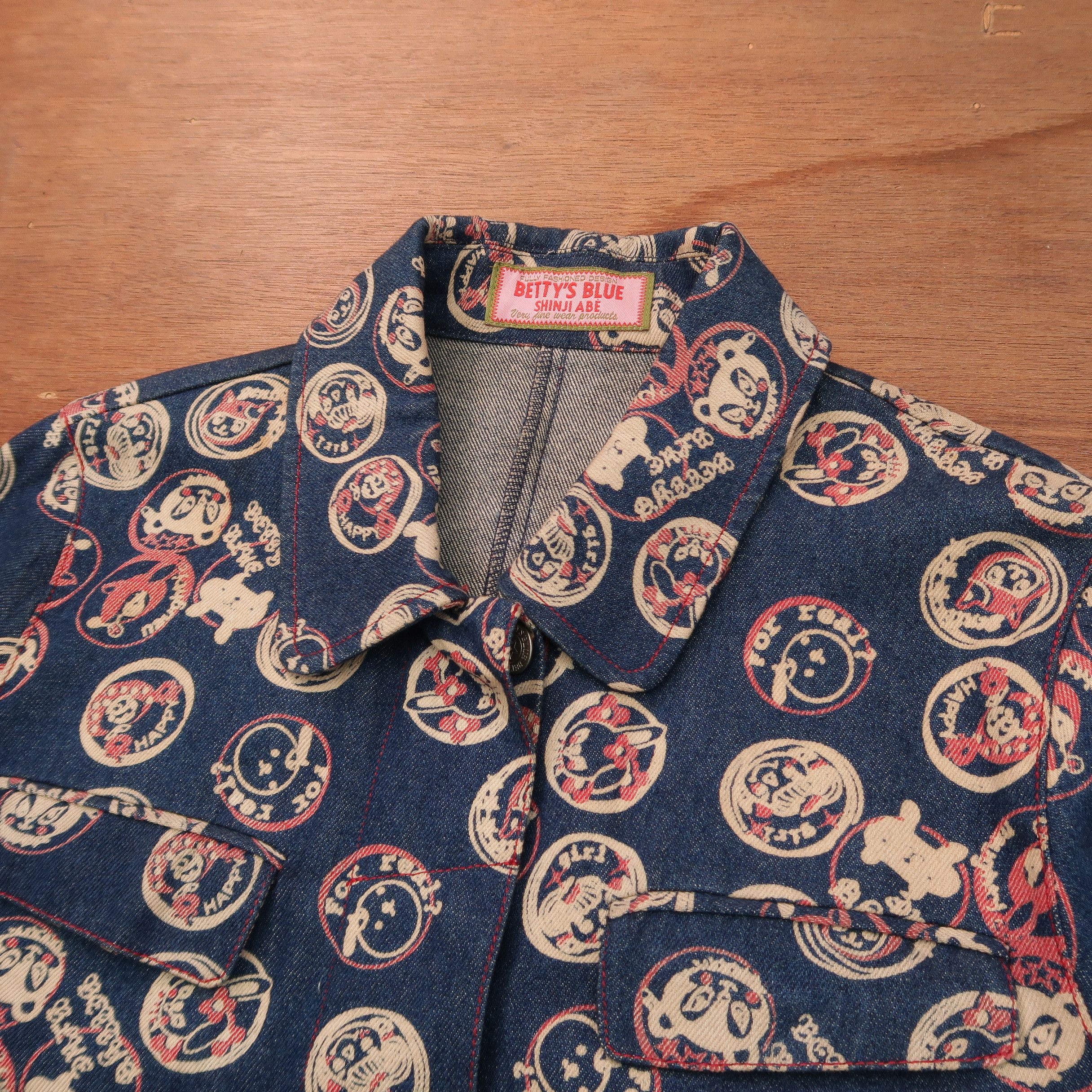 Japanese Brand 1990s Bettys Blue Japan Stamp Psycho Multi Pocket Jacket Size S / US 4 / IT 40 - 5 Thumbnail