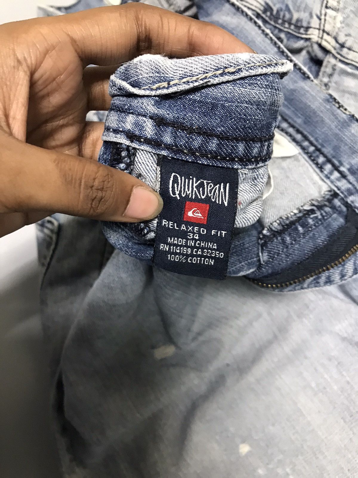 JNCO Vintage quicksilver embroidered denim jort Size US 38 / EU 54 - 8 Thumbnail