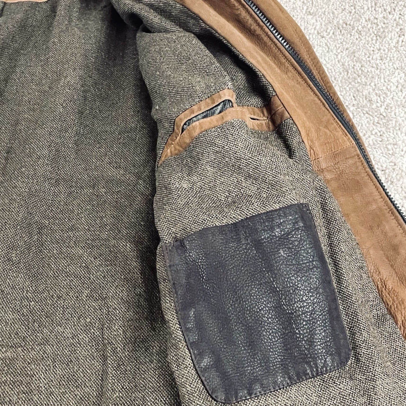 Vintage VINTAGE Remy Leather Jacket 40 Brown Men's Jacket Bomber Coat Snap Zip Lined USA Made 90s 80s Classic Outdoor Casual Size US XXS / EU 40 - 7 Thumbnail