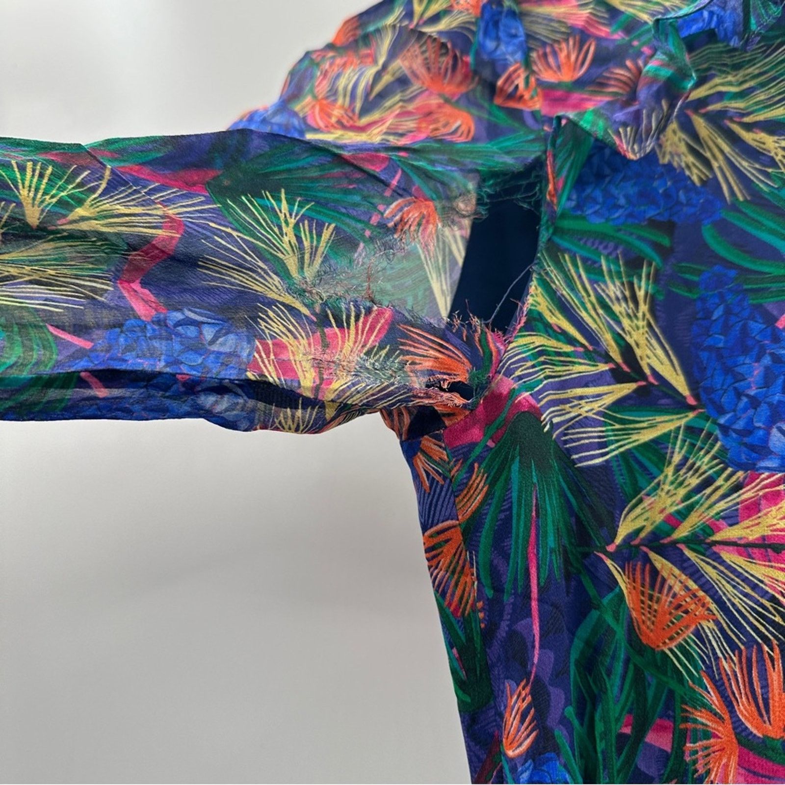 Other RTR Saloni Jacqui B Long Sleeve Multicolor Printed Dress Size XS / US 0-2 / IT 36-38 - 9 Thumbnail